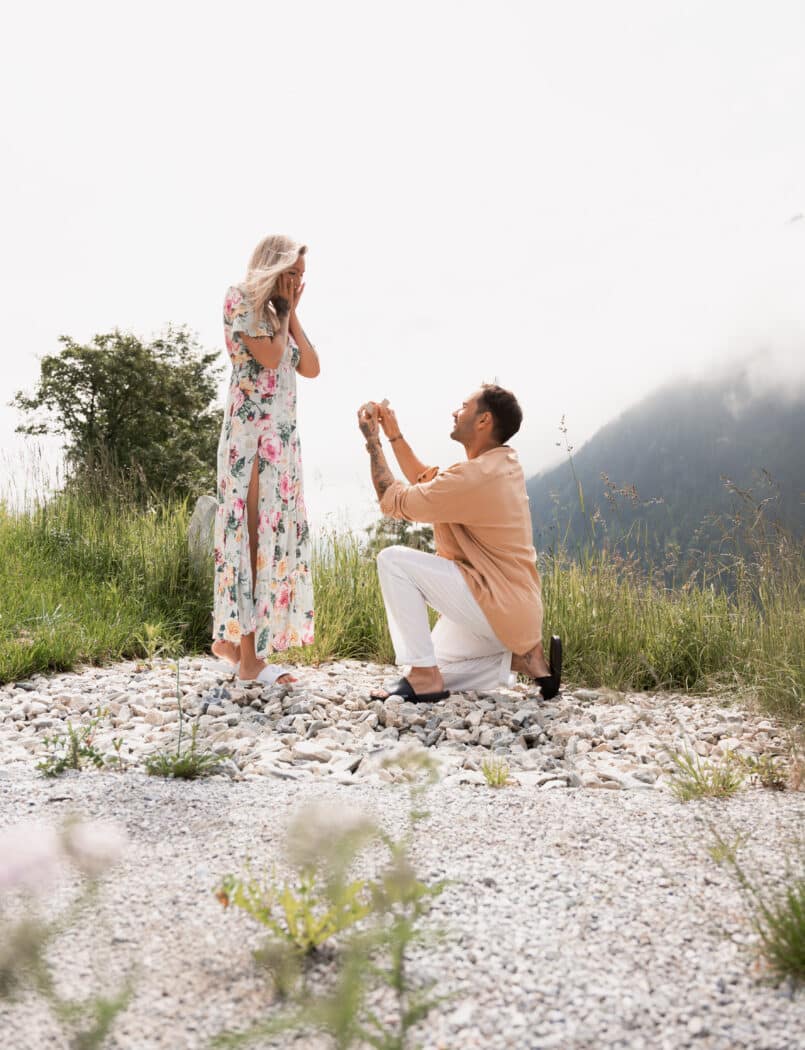 Heiratsantrag im brandgut